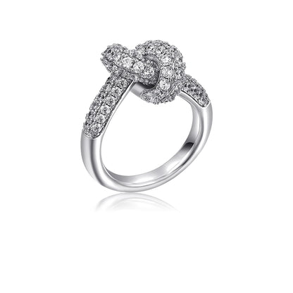 Colored Zircon  Intersection Ring, Classic  Design Style, Stainless Steel,  Waterproof,   Anti Fading.   LADIES Unique Jewelry Gift, and GREAT MOTHERS DAY Gift