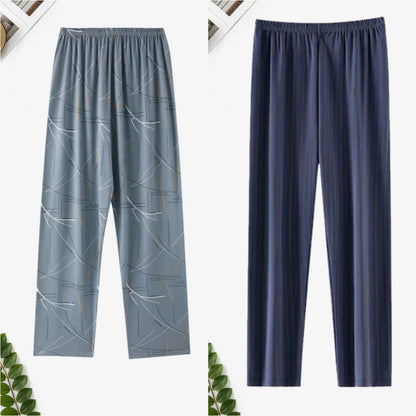 Long Pajama Pants  and Men's Spring, Summer and Autumn Loose wearable plaid prints, some solids.