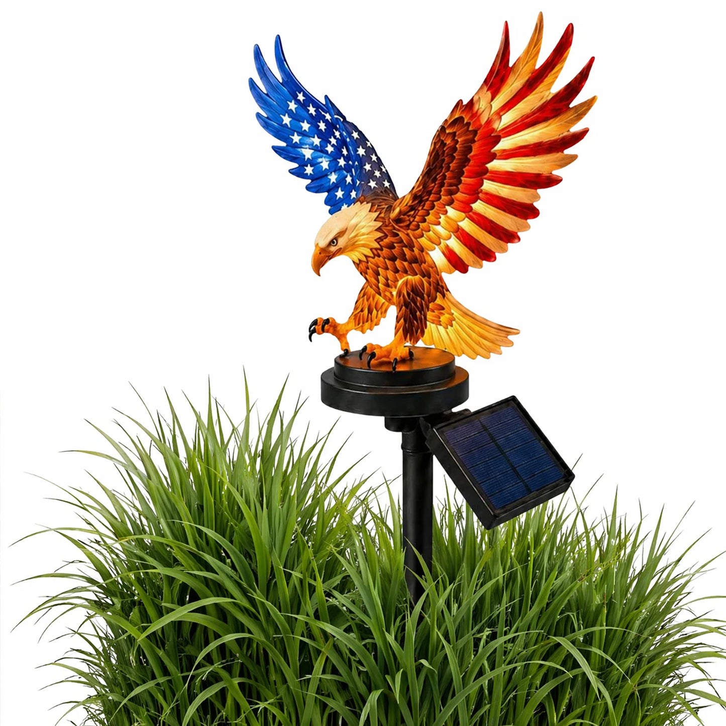 Eagle Solar Lights Waterproof Decorative Solar Powered Eagle Stake Lights for Lawn,Patio,  Yard.  Patriotic Decor.  Styles A and B are available.