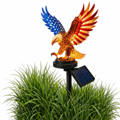Eagle Solar Lights Waterproof Decorative Solar Powered Eagle Stake Lights for Lawn,Patio,  Yard.  Patriotic Decor.  Styles A and B are available.