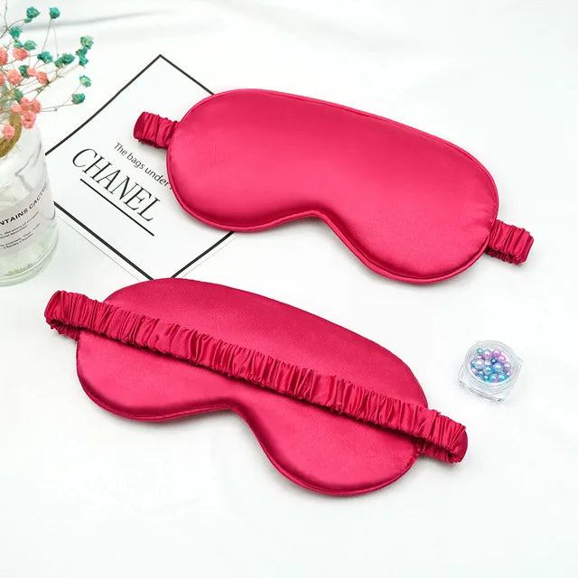Soft Silk Sleep Mask Eye Mask Covers for Sleep.   100% Blackout with  Zero Eye Pressure .  Blindfold with Adjustable Strap.  Mask Eye Patch. BLACK IS ONLY COLOR Available