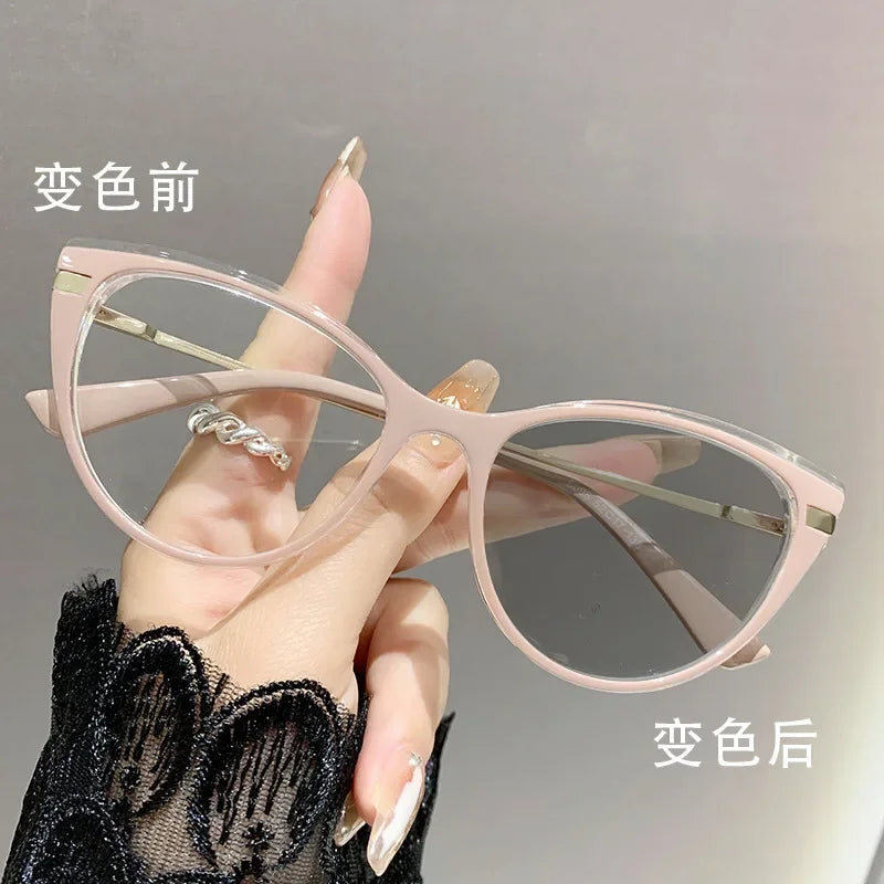 .  -0 -0.5 -0.75 Photosensitive Myopia Glasses Cat Eye Anti Blue Light/myopia Glasses Flat Metal Eyeglass Frame for Myopia Glasses. If Color/RX choices are missing, maybe you can just find a different color than your FAV.  Th