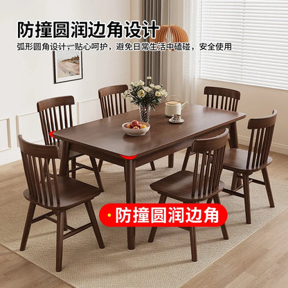 Solid Wood Dining Table,  Modern Rectangular Kitchen Table for Home Office /Dining Room /Small Space, Multiple Sizes Minimalist Style