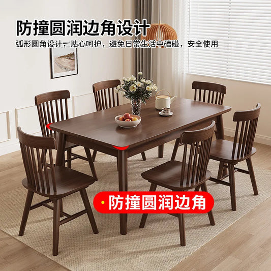 Solid Wood Dining Table,  Modern Rectangular Kitchen Table for Home Office /Dining Room /Small Space, Multiple Sizes Minimalist Style