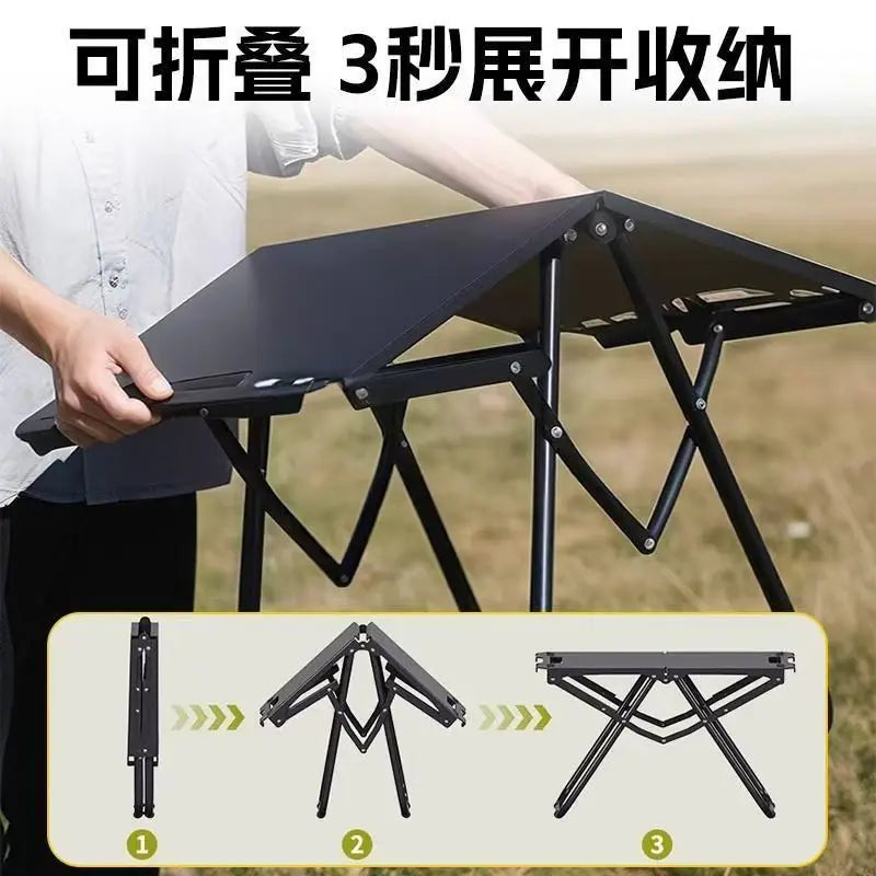 Portable Folding Camping Table,Stainless Steel Outdoor Dining Table,Compact Design for Camping,Beach, BBQ,and Hiking (Foldable)If you want want the table AND the carrying bag buy BLACK.  Green carrying bag is almost gone.  Gr