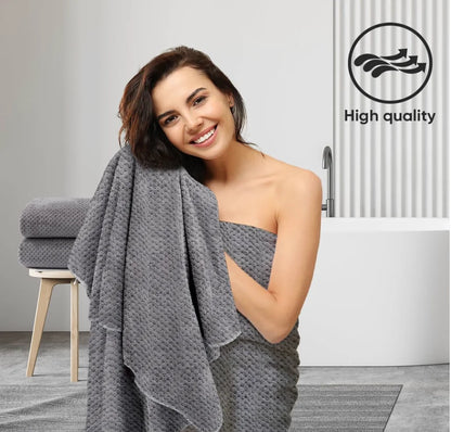 Bath Towel Set Pack of 2, (27 x 54 Inches) Microfiber,  Ultra Soft Highly Absorbent Bath Towel, Lightweight and Quick Drying Towel