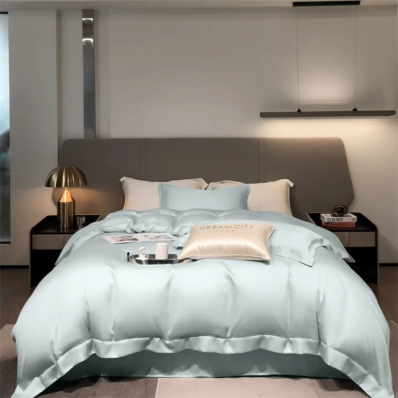 Dreamreal Pure Bamboo Bedding Set for Hotel Home Luxury Organic Bamboo Duvet Cover Fitted Bed Sheet Sets Pillowcase Cooling Soft