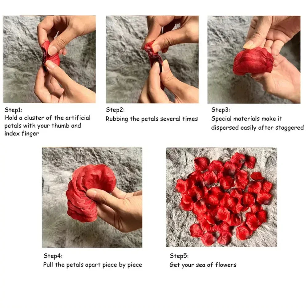 100-10000Pcs Top Colorful Artificial Fake Rose Petals Red White Gold Roses Petal Flowers .  Romantic Wedding Party Valentines  Decor, Etc.