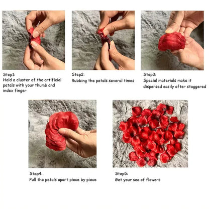 100-10000Pcs Top Colorful Artificial Fake Rose Petals Red White Gold Roses Petal Flowers .  Romantic Wedding Party Valentines  Decor, Etc.