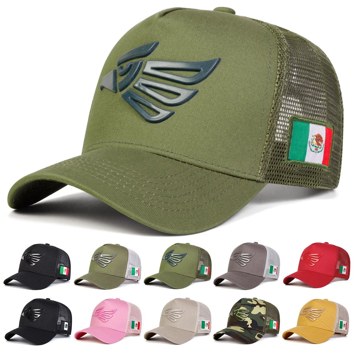 Unisex Mexican Eagle Label Baseball   Casual Cap for Spring and Summer, Outdoor Sunscreen Hat