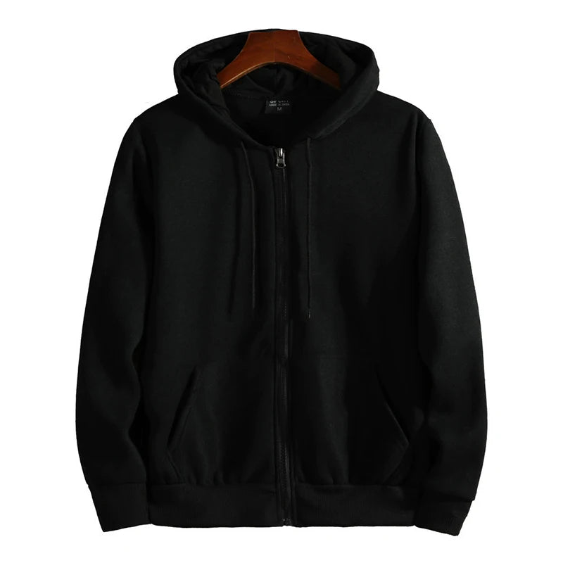 Zipper Hoodies Autumn /Winter.   Men's New Long Sleeve Hooded Sweatshirt. Fashion Casual Male Outfit for Sportwear, Loose Fit Clothes