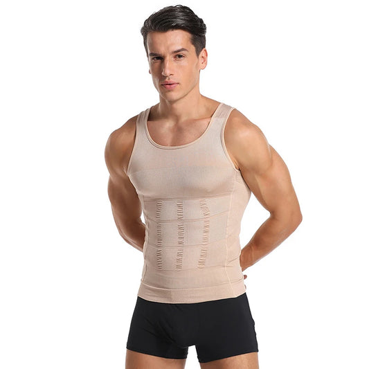 Men's Shapewear,  Slimming Body Corset Vest,  Shirt Compression for  Abdomen,  Tummy,  Belly,  Control  for Slim Waist Cinche.