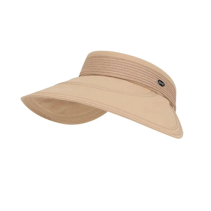 Summer Sun Protection. Essential Large Brim,  Open-Top Sun Hat, Uv Protection + Hair-Friendly Design, Versatile and Easy to Match with Any Outfit.