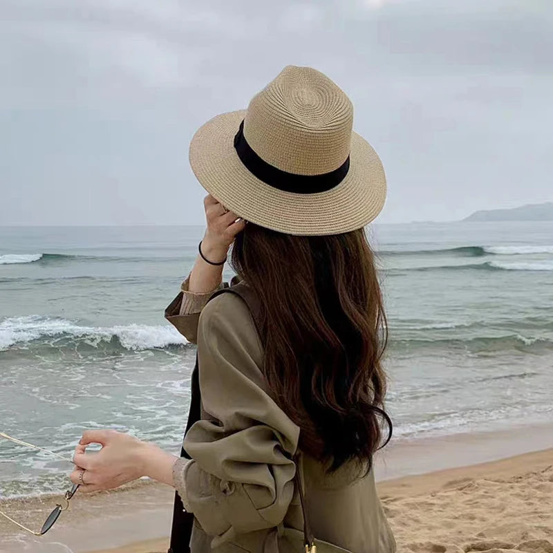 Large Size 56-58 59-60cm New Natural Panama Straw Hat Summer Men /Women Wide Brim UV Protection Fedora Sun Hat. There are 4 color /sizesthat are all gone.  Everything else is good. Great hat.  Id better find out what size I t