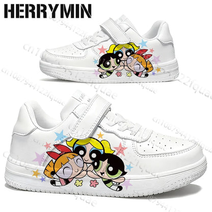 2026 Boys/ Girls Powerpuff Girls Cartoon 3D Print,  Parent /Child Shoes,  Woman Simple Four Season Casual Sneaker Size 28-40