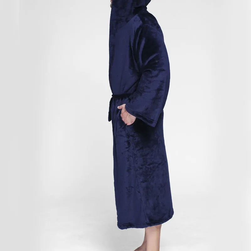Autumn Winter Men Bathrobe 12XL 8XL 10XL 4XL Bust 150cm Warm Plus Size Sleepwear Pajama