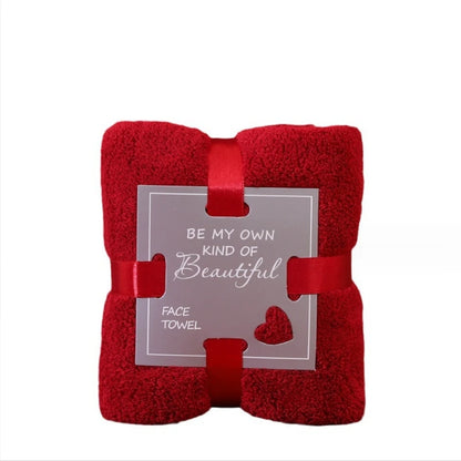 1pcs Coral Fleece Towel Set Coral Fleece Absorbent Hair Swimming Face Hand Bathroom Towels for New Year Festival Wedding Gift