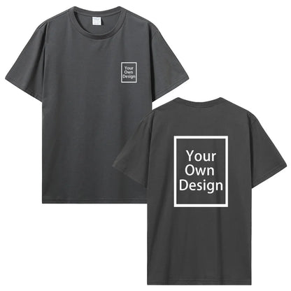 Cotton Customized Print with Short Sleeves.  T Shirt  for Men/ Women.  DIY Your Liked  Photo Or Logo Cotton T-shirt.