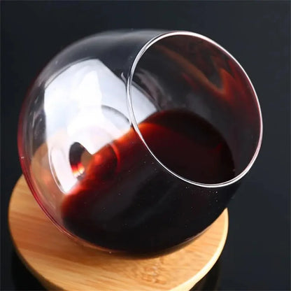 1Pc Irregular Whiskey Wine Glass Rotating High Belly Beer Whiskey Brandy Cocktail Drinking Wine Cup Tumbler Down Bar Glass