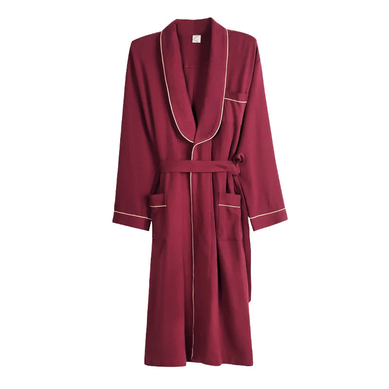 Spring/ Autumn Bathrobes,  Mens 100% Cotton sleep top,  Kimono Robes For Men.  Plaid Robes,  Long Bath Robe,   Brides Robe ,Dressing Gown
