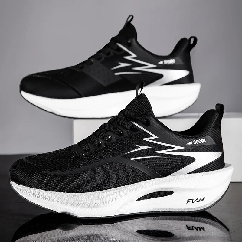 Marathon Men/Womens Sports Running Shoes,  Carbon Board Air Cushion, Breathable, Lightweight,  Comfortable,  Athletic Nonskid Sneakers