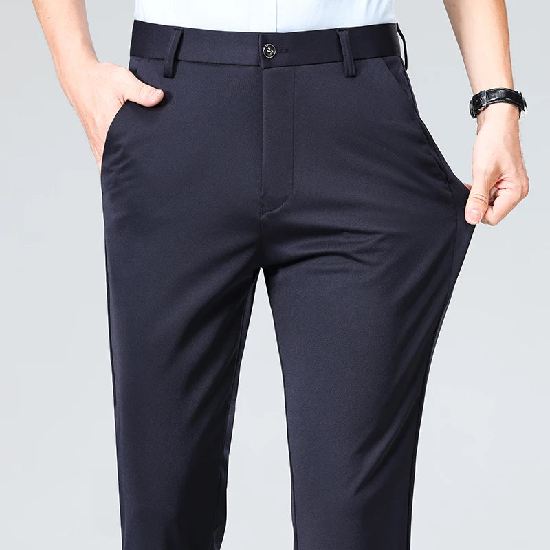 Summer Autumn Thin Trousers for  Men.  Formal Dress Suit Pants,  Work Pants Quality/ Business Casual Pants,  Black, and Colors,  Long Pants