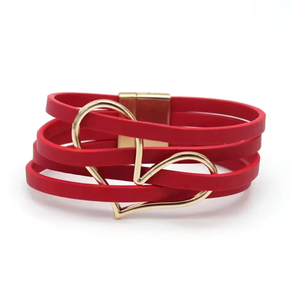 Leather Bracelets For Women, Fashion Bracelets & Bangles , Elegant Multilayer Wide Wrap Bracelet. Jewelry Gift.  All Colors Available except Lt. GRAY and AQUA