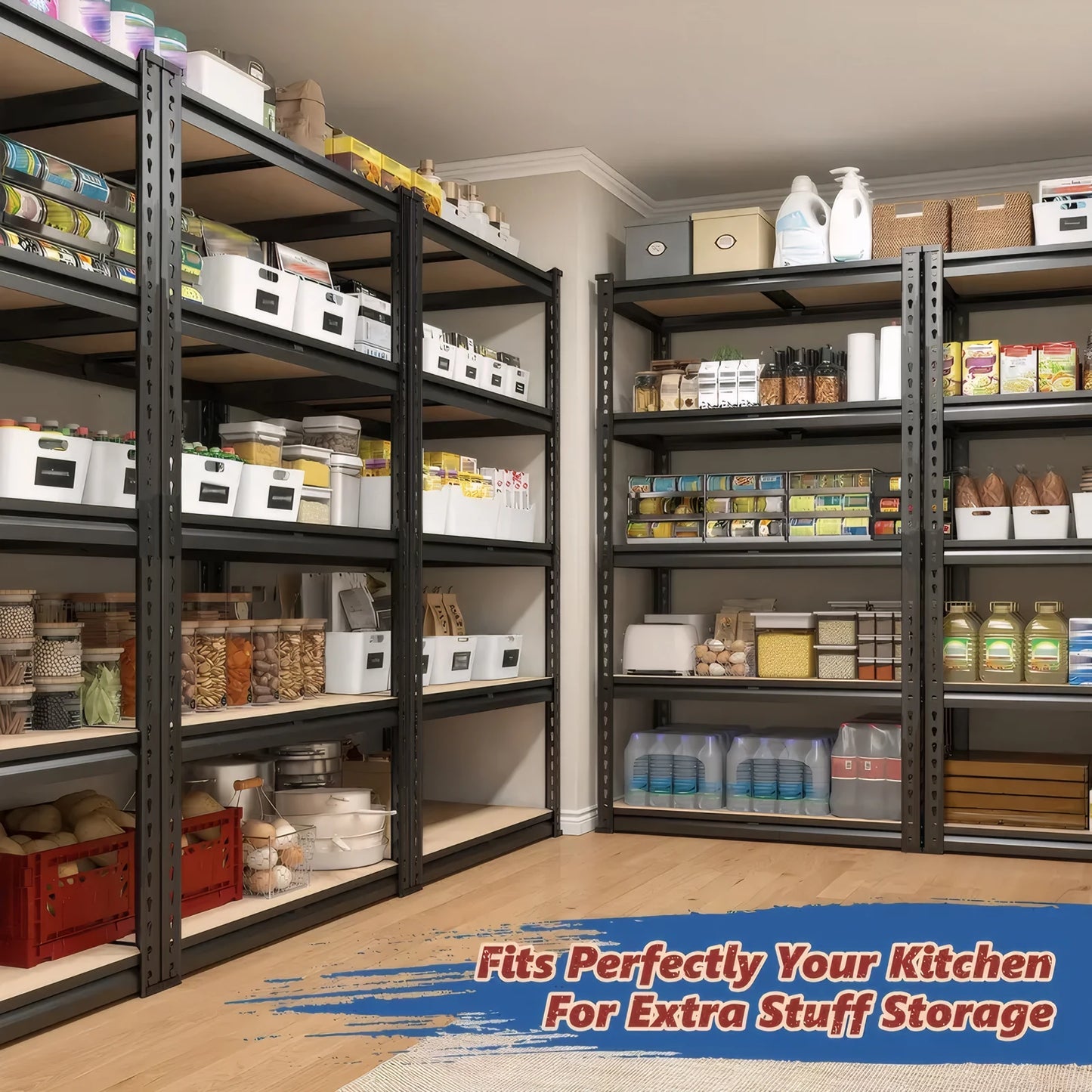 72"/60"H  Shelving, 2000 LB> Capacity, Heavy Duty and Adjustable Storage