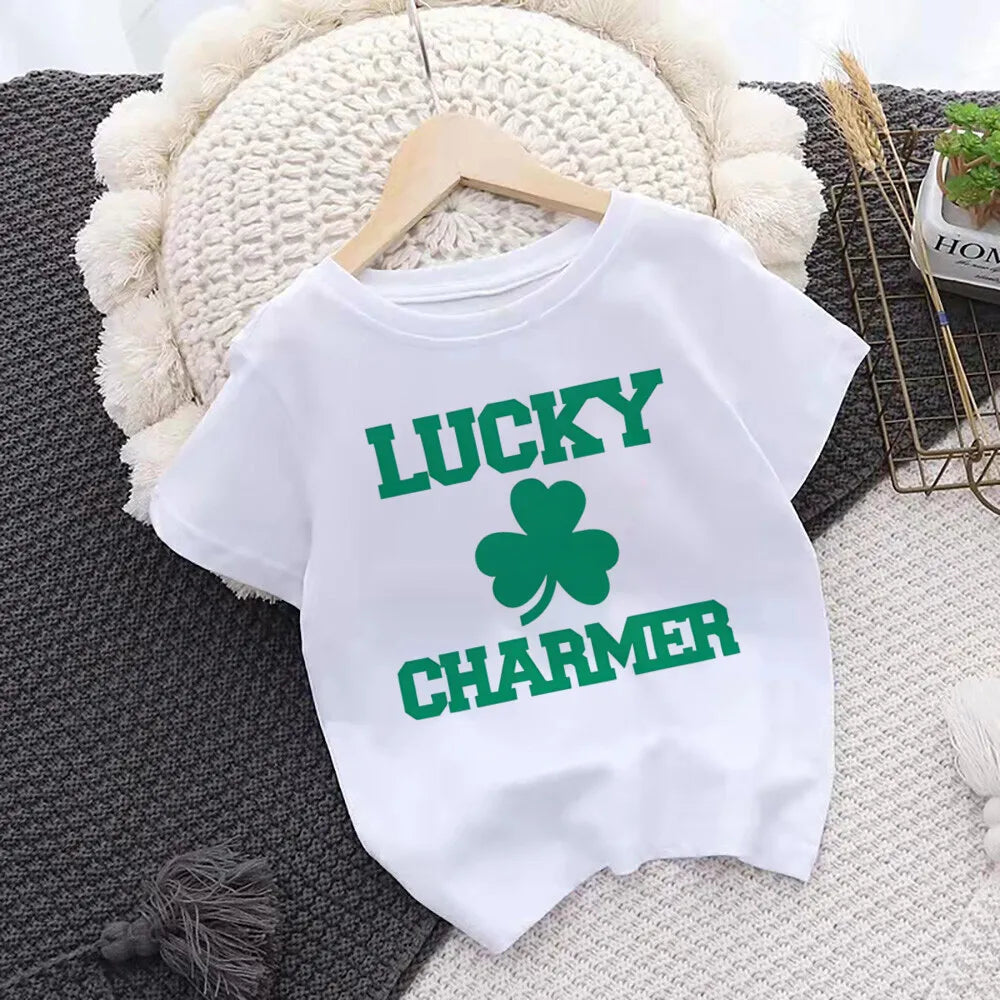 Mr Lucky Charm Print Kids T-shirt,  Children .  St. Patricks Day Shirt Boy/ Girl Clothes,  St. Patricks Day Toddlers  Outfits
