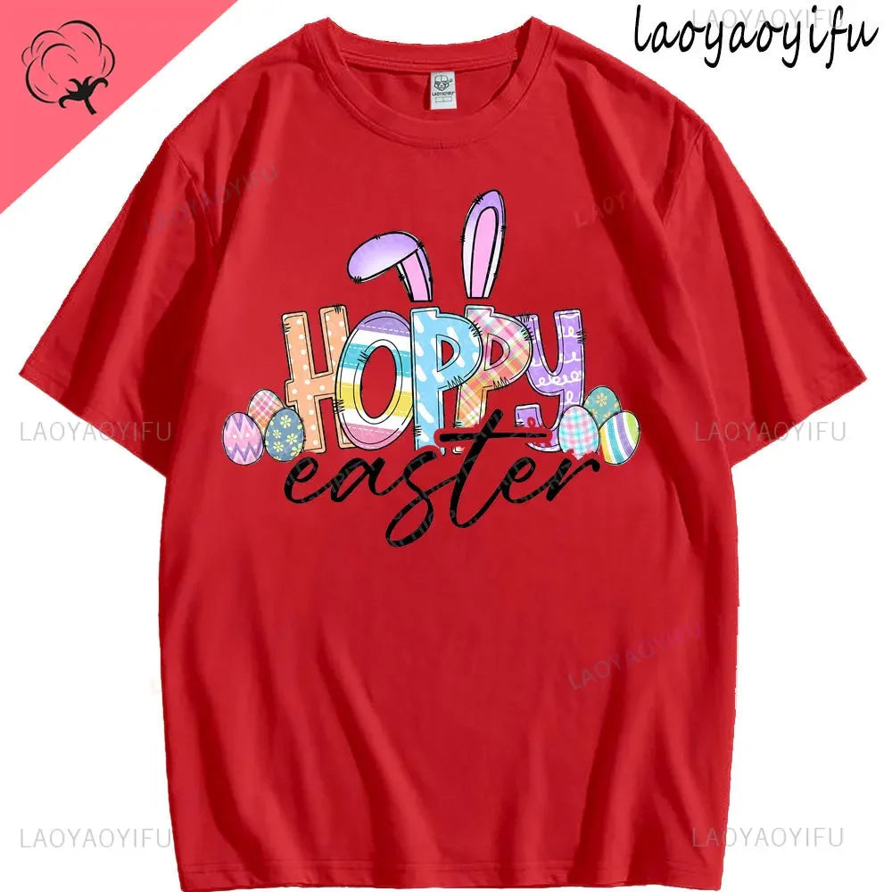 Bunny with Sunglass Unisex Retro Aesthetic T-shirt Funny. Happy Easter Bunny,  Cotton Tshirt, Ears  and Cute Rabbit