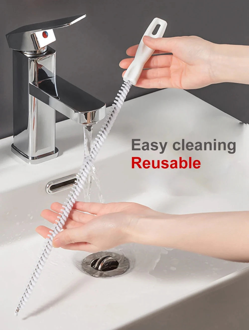 Pipe Dredging Brush hair colloection.  Sewer Sink Cleaning Brush /Drain Cleaner,  Flexible  tool