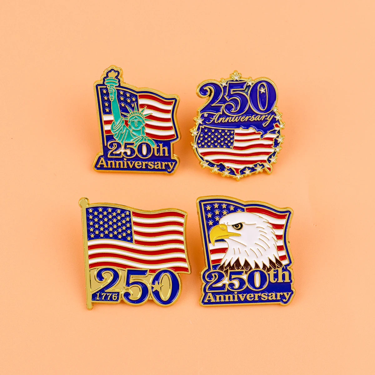 American Flag, Enamel Pin Brooch,  Lapel Pins, Badge for  Backpack,  Clothing,  Accessories Fashion Jewelry  for the 250th Anniversary Gift