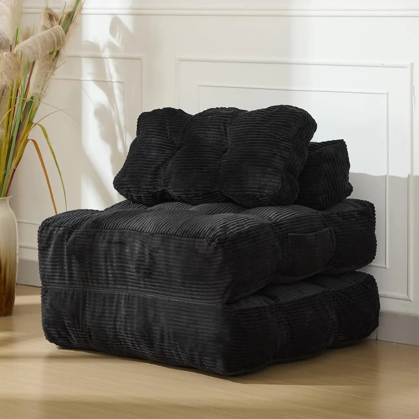 3-in-1,  34" Folding Sofa Bed with Pillow.  Boneless Matress with Back Support  and Comfy Portable Convertible Sleeper Chair.