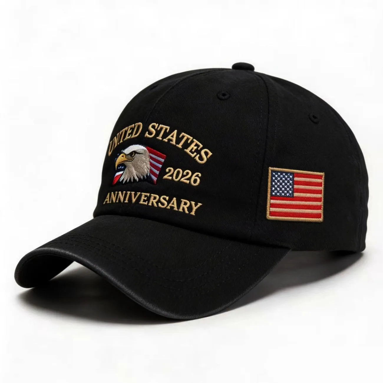 250th Anniversary Twill Baseball Cap Unisex Sun hat,  Visor cap, Unable to verify the type of finish on the cap.  Fabric of cap is cotton.