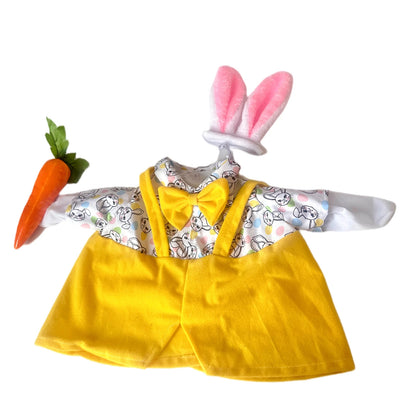 Easter Bunny Porch Goose with  Outfits For Cement Goose .  ' Lawn Goose Statue Clothes,  Bunny Ears on  Hat. Easter Decor