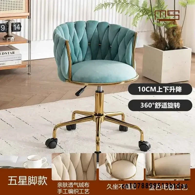 Pretty Vanity  Chair for Girls Bedroom,  Makeup Chair,  Girls Bathroom.  ,,Comfortable for Long Periods of Time,, Backrest,  Lift Swivel Chair