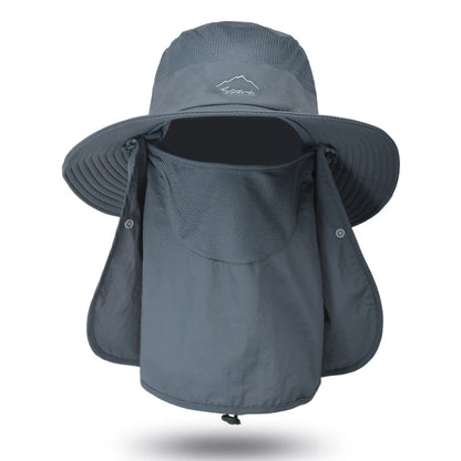 Fisherman's hat, sun hat, summer outdoor quick drying sun hat, fishing breathable sun hat,  face mask hat.  Ample SKY BLUE.  Black and Dark Gray have some Availabilty,  IF you HURRY!!!