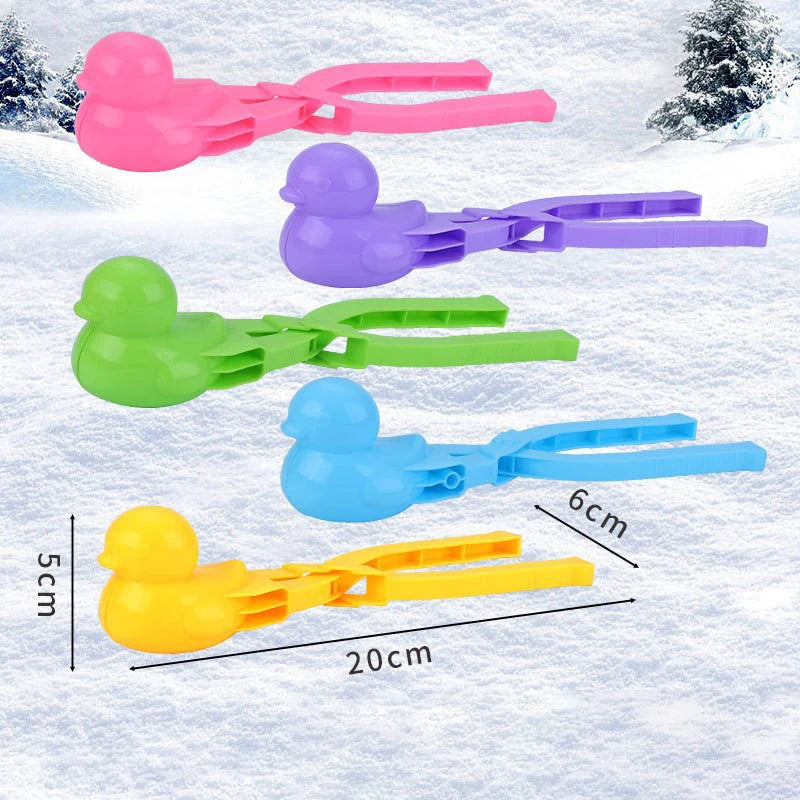 1Pc Duck Rice Mold DIY Snowball Maker Rice Ball Mold With Handle Winter Snow Toys Cute Animal Rice Shaper For Kids And Adults
