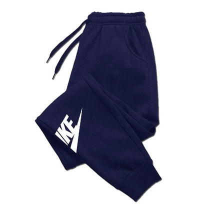 Men's printed pants for autumn and winter. Men's and women's running pants, sportswear and casual pants, fitness and gym sportswear