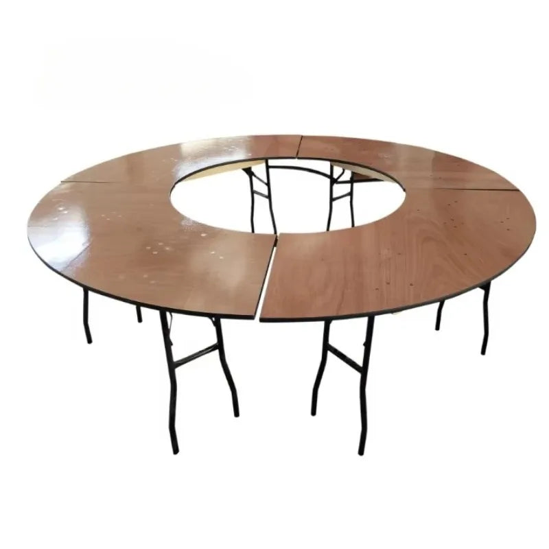 Manufacturer Wholesale Serpentine Wooden Desk Folding S-shaped Serpentine Banquet Table