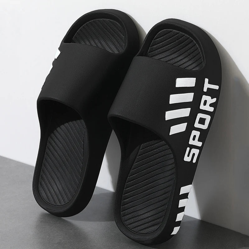 Summer Slippers For Men . Indoor/ Outdoor Sandals,  Beach Flip Flops,   Thick Sole Male Slides Summer, Non-Slip , Men Shower Slippers