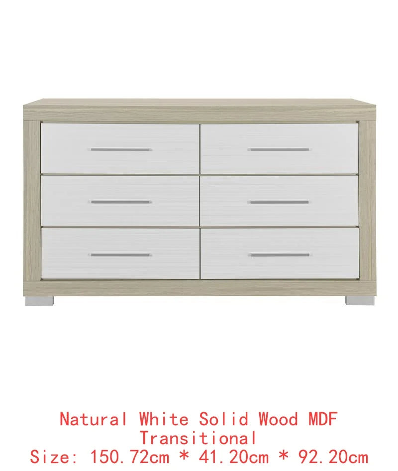 5-Piece Natural White King Bedroom Set