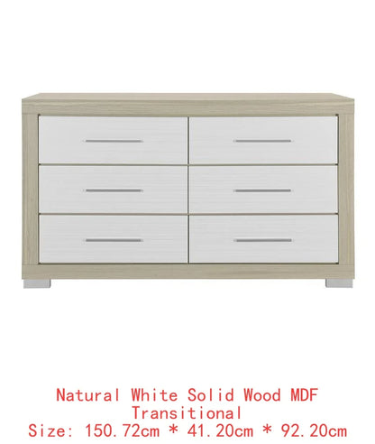 5-Piece Natural White King Bedroom Set