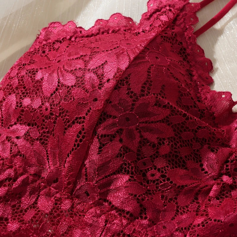 Women's Sexy Lace Bra Set.   Beautiful Back With Lace Flowers and  Breathable Panties.  Not all sizes are available in all 3 colors.  Check your sizing charts to help you with all choices that are still in stock.