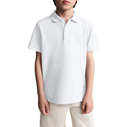 Boys Casual Polo Shirts Short Sleeve Shirt.   School Uniform Shirts For Kids 6-11y.  Great color choices.  All available but...."...time is a'wast'n"