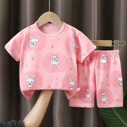 2-6 Years Baby Girls/Boys Summer Set with Short-sleeved Tees,  Cotton shorts in contrasting fabric and pattern and many, many styles to choose from.  Cant have JUST ONE!