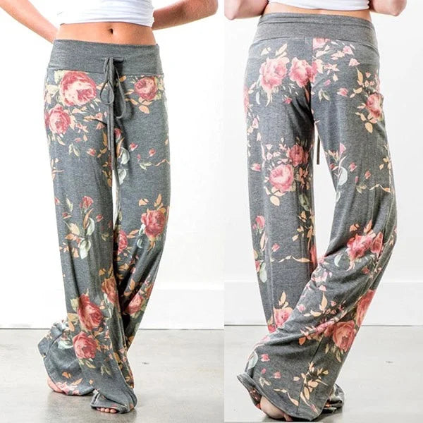 S-8XL,  Womens Casual Loose Stretch Printed,  Long Wide Leg Yoga Pants  with Drawstring Pajama Pants
