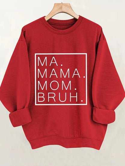 Women's autumn and winter loose casual comfortable letter printed,  thick, long sleeved,  round neck hoodie pullover