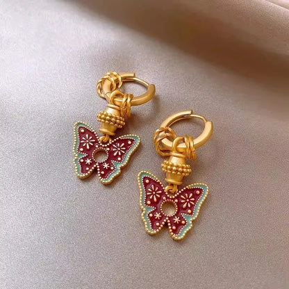 Modern Boho Jewelry Elegant Color Flower Drop Earrings For Women.  MOTHERS DAY Gift  and everday wearable
