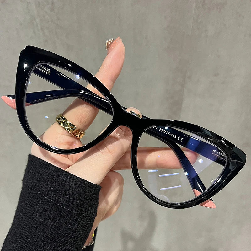 Stylish Cat-eye Frames for  Women.  Computer,  Anti- Blue Light Reading Glasses.  Also,   Customizable Prescription, Myopia /Hyperopia Glasses.